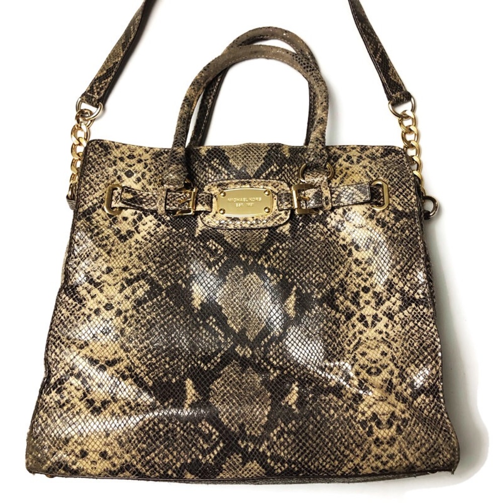 Michael Kors Hamilton Large Python Tote - image 1